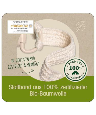 Nip Stay Green Organic Cotton Pacifier Tape - Adjustable Clothing Protector - Made in Germany - Brown - Buy Online on SooperMarket.com