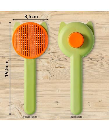 Cat Brush for Long & Short Hair 1-Click Self-Cleaning Tool for Effortless Pet Hair Removal - Buy Online on SooperMarket.com