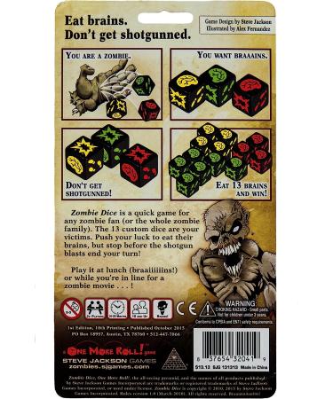 Zombie Dice - Addictively Fun Dice Game for Thrilling Nights - Buy Online on SooperMarket.com