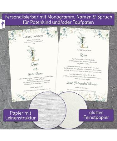 Personalized Fairy Dust Sponsoring Letter | Custom Baptismal Gift for Godchild & Godfather | Monogrammed Sponsor Letter & Certificate - Buy Online on SooperMarket.com