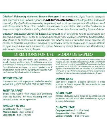 OdoBan Professional 1 Gal Eucalyptus Odor Eliminator & 1 Gal BioLaundry Enzyme Detergent - 2 Pack - Buy Online on SooperMarket.com