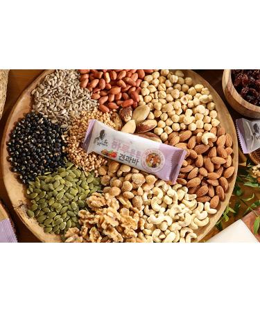 KANG BONG SEOK Korean Fruit & Nut Bars - Healthy Asian Snacks Box (20 Counts, 0.88 Oz each) | Energy Snack - Buy Online on SooperMarket.com