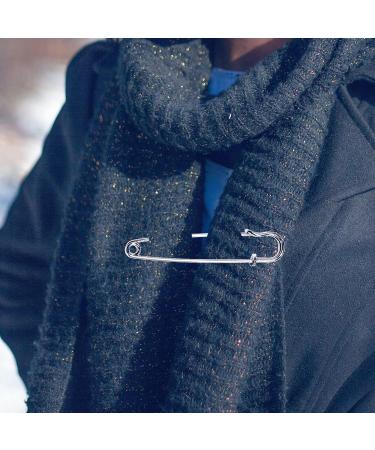 12 Pack Heavy Duty 75mm 3'' Silver Safety Pins for Clothes, Crafts, and Blankets - Buy Online on SooperMarket.com