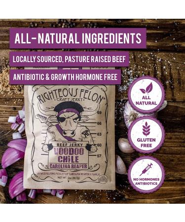 Righteous Felon Spicy Beef Jerky & Beef Stick Variety Pack - Crafted with Gluten Free, High Protein, Low Sugar & Low Calorie Ingredients - Healthy Snack Bundle - Buy Online on SooperMarket.com