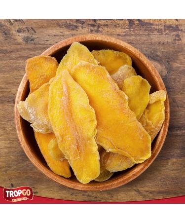 Tropgo Mango slices silver bag - Dried Fruit Bites in Pouch - Lunchbox Snacks - No Added Sugar - High in Fibre Low Calorie Gluten Free Snacks - Healthy Snacks for Adults and Kids (125g) - Buy Online on SooperMarket.com