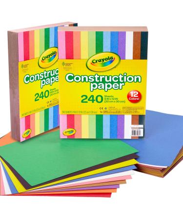 Crayola Construction Paper 240 Count Bulk School Supplies For Kids 2-Pack School Paper