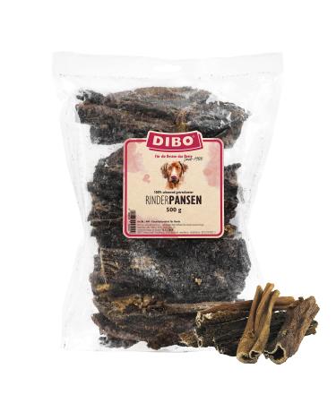 Dibo beef pans 500g the small natural chew snack or treat for in between dog food quality chewing items without chemistry 500 g (1 Pack)