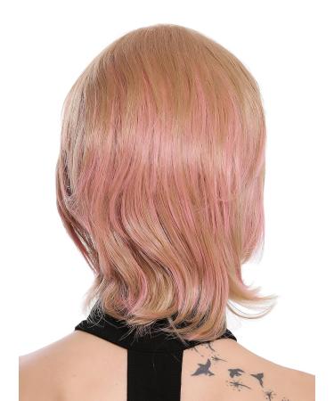 WIG ME UP SA099-18-T2312 - Short Long Wavy Dark Blonde Pink Mix Women's Wig | Stylish & Affordable International Shipping - Buy Online on SooperMarket.com