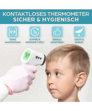 Volvion V7 Contactless Infrared Thermometer - Fast Forehead Fever Detection for Adults Children & Babies - International Shipping Available - Buy Online on SooperMarket.com
