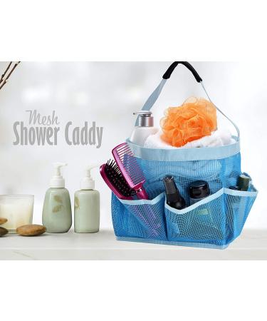 Mesh Shower Bag - 9-Pocket Blue Organizing Bathroom Toiletry Essentials - Buy Online on SooperMarket.com