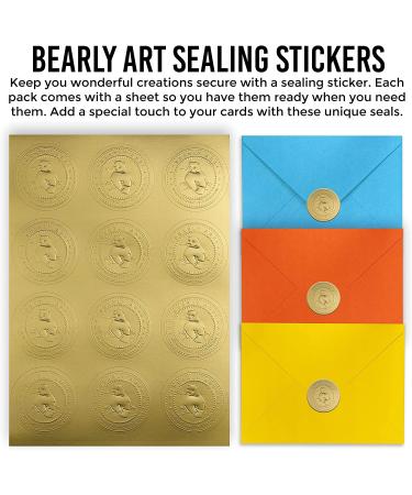 Bearly Art Colorful Collection Blank Cards with Envelopes | A6 Size for Cricut Joy | 92 lb Premium Cardstock | Handmade Greeting Cards | 12 Sealing Stickers - Buy Online on SooperMarket.com