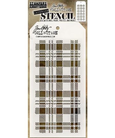 Tim Holtz Layered Stencil 4.125 X8.5 -Plaid by Stampers Anonymous - Buy Online on SooperMarket.com