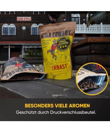 Buy Blank Roast Wild Cowboy Crema - 100% Arabica Whole Coffee Beans - Hickory Wood Roasted - Low Acid - 1kg Pack - International Shipping - Buy Online on SooperMarket.com