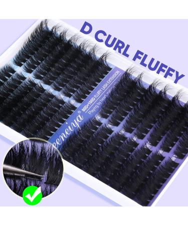 Buy Pre-Made Cat Eye Lash Extension Kit | 9-16mm Fluffy & Wispy Clusters | Waterproof Bond Seal & Tweezers - Geeneiya KIT-80D+100D - Buy Online on SooperMarket.com