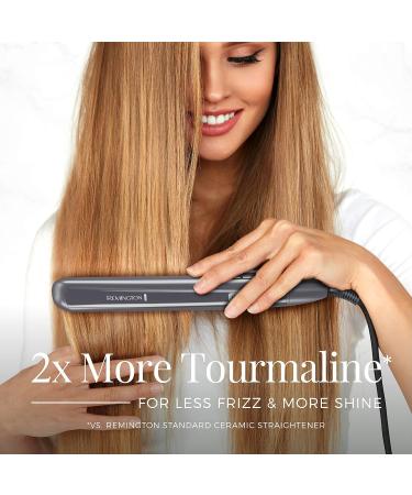 Remington S5500TA Anti-Static Flat Iron | 1 " Floating Ceramic Plates & Digital Controls | Hair Straightener - Grey/Coral | International Shipping Available - Buy Online on SooperMarket.com
