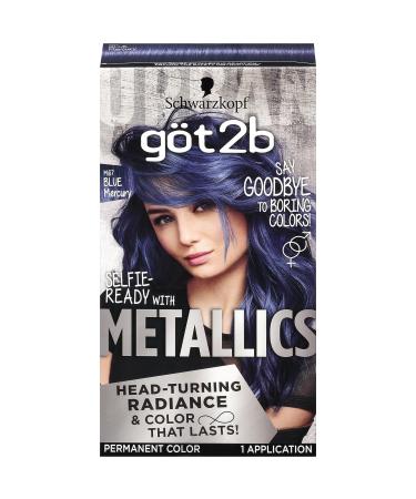 SCHWARZKOPF Got2b Metallics Hair Color - M67 Blue Mercury | Permanent Dye - Buy Online on SooperMarket.com
