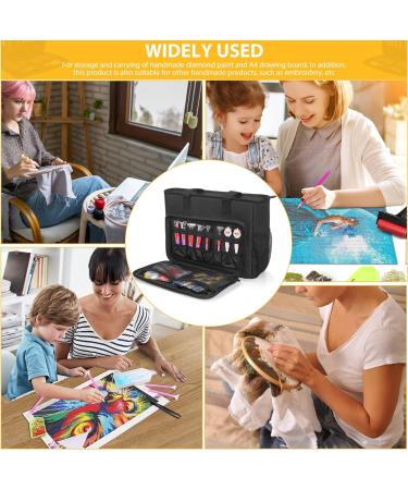 TORIBIO Carrying Bag for Diamond Painting A4 LED Light Pad - Storage Bag for Diamond Painting Tools and Supplies - Embroidery Protective Case - 15.4x12.2x4.7 Black - Buy Online on SooperMarket.com
