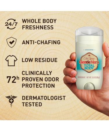 Old Spice Whole Body Deodorant for Men Total Body Deodorant Unscented Aluminum Free Deodorant Stick for 24/7 Freshness // Dermatologist Tested Whole Body Deodorant 3.0 oz - Buy Online on SooperMarket.com
