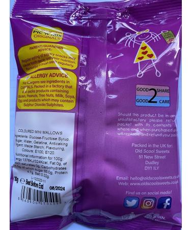 Quality Sweets Mini Marshmallows Pink and White 30g Mini Mallows ( Pic n Mix Any 20 Bags Free Standard Shipping Worth 2.49 ) - Buy Online on SooperMarket.com