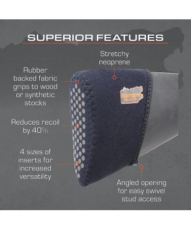 Beartooth Recoil Pad Kit 2.0 - Improve Accuracy with High-Density Absorption - Versatile - Made in USA (Black) - Buy Online on SooperMarket.com