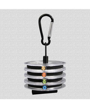 MAXIMUMCATCH Fly Fishing Tippet Line with Tippet Holder & Leader Spool Holder Clear 50m/55yds 4 Pack