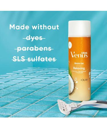 Gillette Venus Relaxing Coconut Shave Gel 7oz (Pack of 6) - Women's Shaving Cream | 42 oz Total - Buy Online on SooperMarket.com