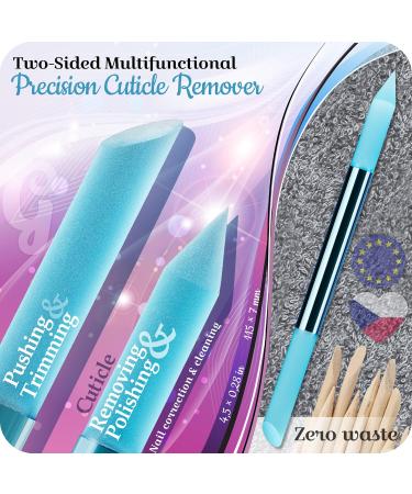 Professional Glass Nail Shaver & File - Precision Manicure Tool for Cuticles | Czech Quality Baby Blue - Buy Online on SooperMarket.com