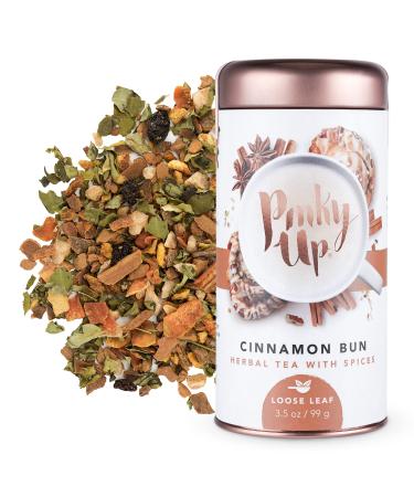 Pinky Up Cinnamon Bun Loose Leaf Tea | Herbal Tea, Caffeine Free, Naturally Calorie & Gluten Free | 3.5 Ounce Tin, 25 Servings