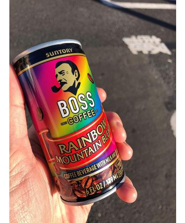 BOSS Coffee by Suntory Rainbow Mountain Blend Flash Brew 6oz 12 Pack - Imported Japanese Espresso Doubleshot, Ready to Drink, Contains Milk - Gluten-Free - Buy Online on SooperMarket.com