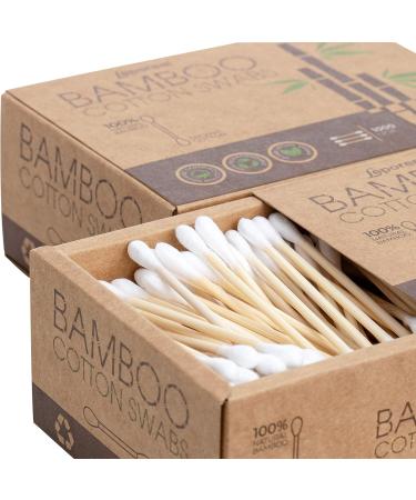Organic Bamboo Cotton Swabs - 1000 Count | Highly Absorbent & Hygienic | Biodegradable & Recyclable | 5 Pack - Ideal for Beauty, Jewelry, Pet Care - Buy Online on SooperMarket.com