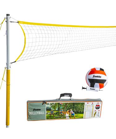 Franklin Sports Volleyball Net Sets - Backyard + Beach Portable Volleyball Set for Kids + Adults - Volleyballs + Nets with Poles + Equipment Included - Carry Bag for Storage + Transport Family