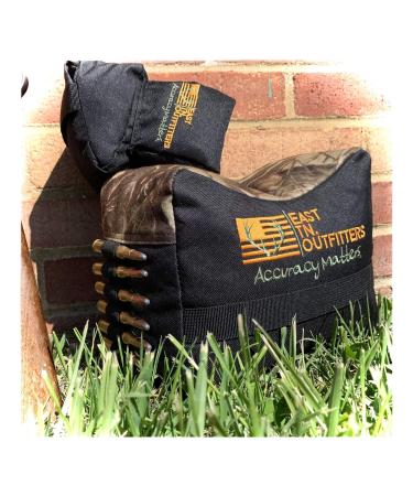 East TN. Outfitters Tactical Shooting Bags for Rifles Set Bench Rest Gun Rifle Hand Gun Sighting Support Bag Front and Rear Unfilled Tennessee BLACK CAMO