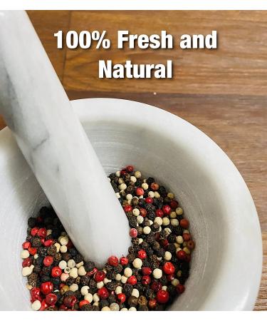 Red Baron Organic Gourmet Peppercorn Blend - 100% Natural, Paleo, Keto, Vegan Friendly, Non-GMO, No Artificial Color - 10 oz Rainbow Blend with Black, Pink, and Red Peppercorns - Buy Online on SooperMarket.com