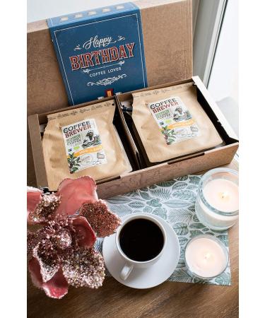 Gourmet Birthday Coffee Gift Set - 10 Finest Single Estate Specialty & Organic Coffees for Men & Women | Hamper Style Letterbox Gift Idea - Buy Online on SooperMarket.com