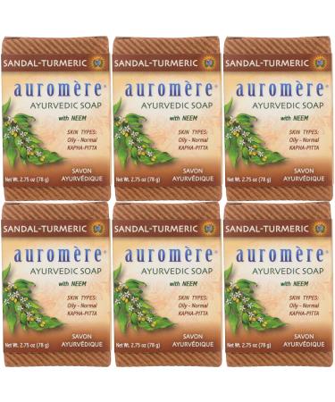 Auromere Ayurvedic Soap with Neem Sandal-Turmeric 2.75 oz (78 g)