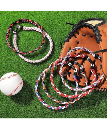 Nosiny 6 Pcs Baseball Rope Necklaces - Tornado Titanium Sports Necklace for Men & Women - Assorted Colors - Buy Online on SooperMarket.com