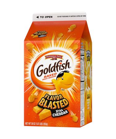 Goldfish Flavor Blasted Xtra Cheddar Crackers 30 oz - Snack Crackers | Buy Online - Buy Online on SooperMarket.com