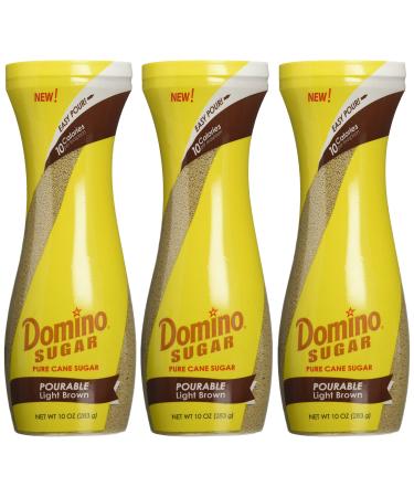 Domino Brown Sugar Easy Pourable Light Brown 10 Oz (3 Pack) 10 Ounce (Pack of 3)