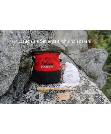 Shop Seven Mountains Boulder Accessories - Black & Red Chalk Bag Set with Bamboo Brush & Chalkball for Ultimate Climbing Safety - Buy Online on SooperMarket.com