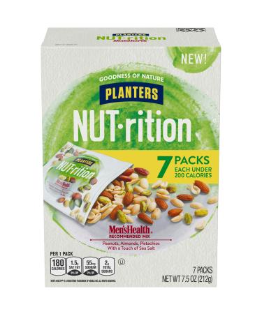Planters Men's Health Mix Mixed Nuts (7.5 oz Packets, Pack of 7) Men's Health Recommended Mix