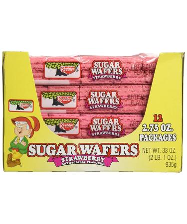 Keebler Sugar Wafers Strawberry 2.75oz (Pack of 12) - 33oz Total - 12ct - Buy Online on SooperMarket.com