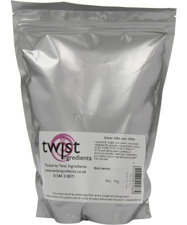 Twist Ingredients Silver Hundreds and Thousands 1 kg - Buy Online on SooperMarket.com