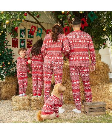 PatPat Family Christmas PJs | Reindeer & Snowflake Matching Sets for Couples & Kids | Red Sleepwear Set - Kids 4-5 Years - Buy Online on SooperMarket.com