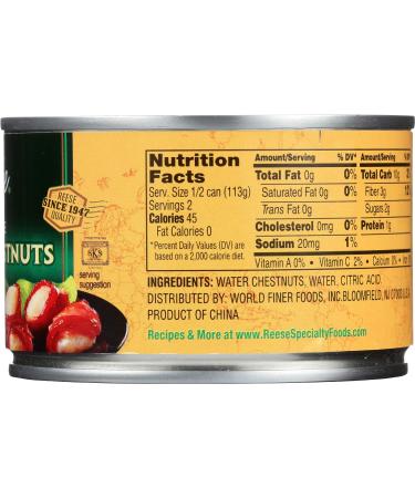 Reese Water Chestnuts Whole 8 oz - Case of 24 | Crunchy and Fresh - Buy Online on SooperMarket.com