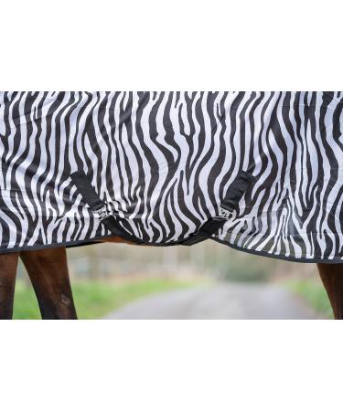 HKM Zebra Fly Rug - Cross Strap - White/Black - International Shipping Available - Buy Online on SooperMarket.com