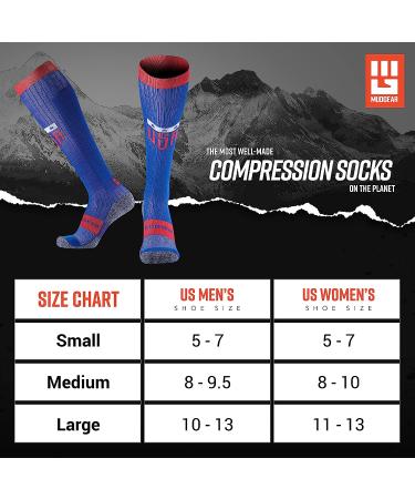 MudGear Premium Compression Socks - USA & Canada Editions | Run, Hike, Trail Compression, Recovery Medium - Patriot Design - Buy Online on SooperMarket.com