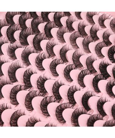 WIWOSEO 3D Faux Mink False Eyelashes - Russian Strip Lashes, 6 Styles, 15-18MM, 48 Pairs - Buy Online on SooperMarket.com