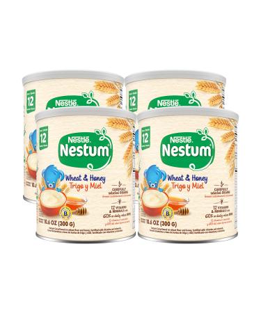 Nestle Nestum Baby Cereal, Wheat & Honey, 10.5 OZ Honey 10.5 Ounce (Pack of 4)