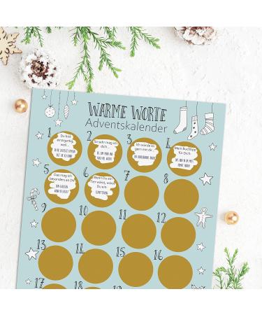 Nastami Scratch-Off Advent Calendar - A3 Christmas Countdown | Unique & Interactive Holiday Fun - Buy Online on SooperMarket.com