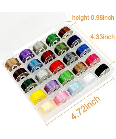 New brothread 25pcs Assorted Colors 70D/2 Prewound Bobbin Thread Size A SA156 for Embroidery & Sewing - 60wt Assorted Colors - Buy Online on SooperMarket.com